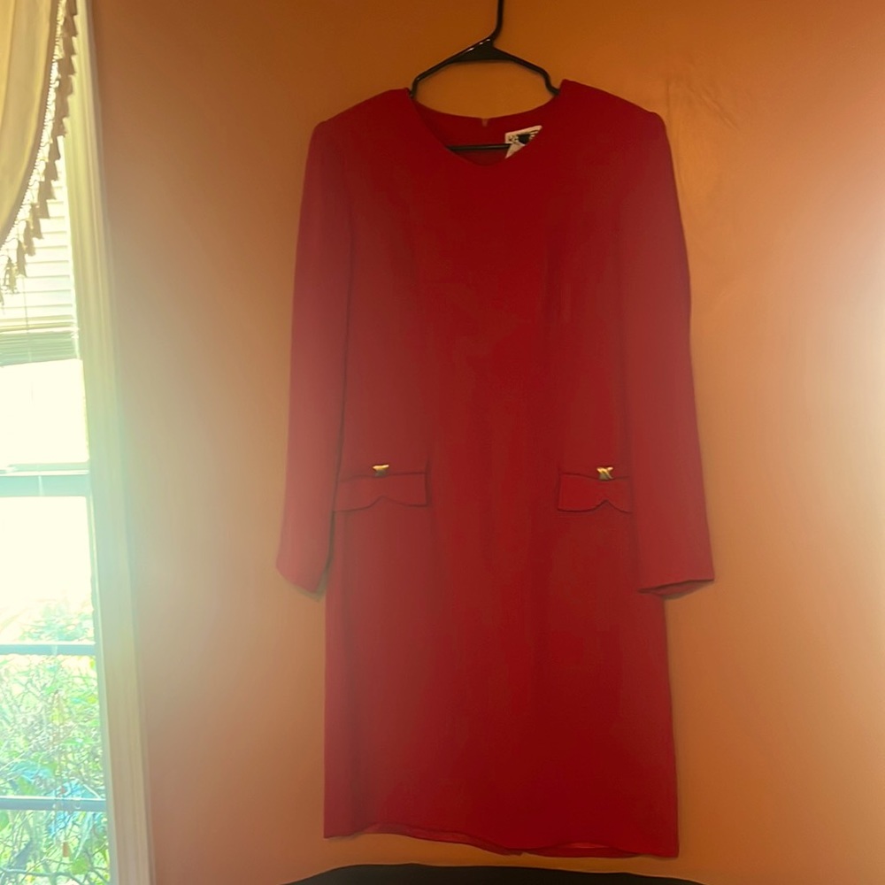 Kasper for A. S. L. Red dress, size 10, NEW with tags $15.00